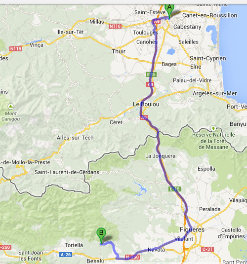 Mapa indicacions Frontera-Beuda